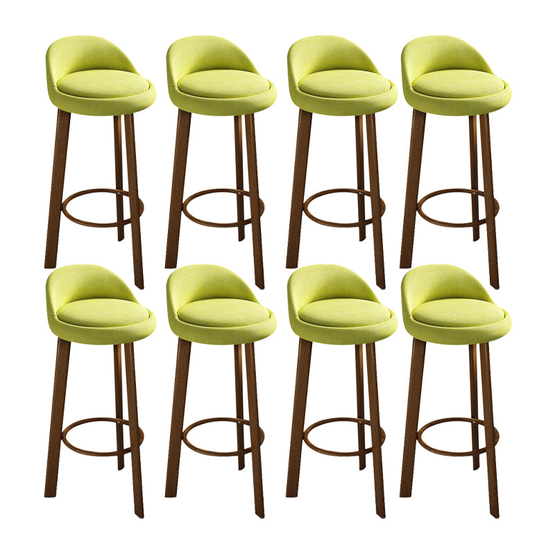 Contemporary Wood Stool Fabric Cushion in Matte Finish for Home