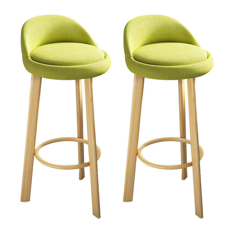 Contemporary Wood Stool Fabric Cushion in Matte Finish for Home