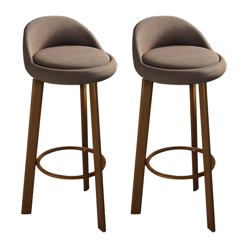 Contemporary Wood Stool Fabric Cushion in Matte Finish for Home