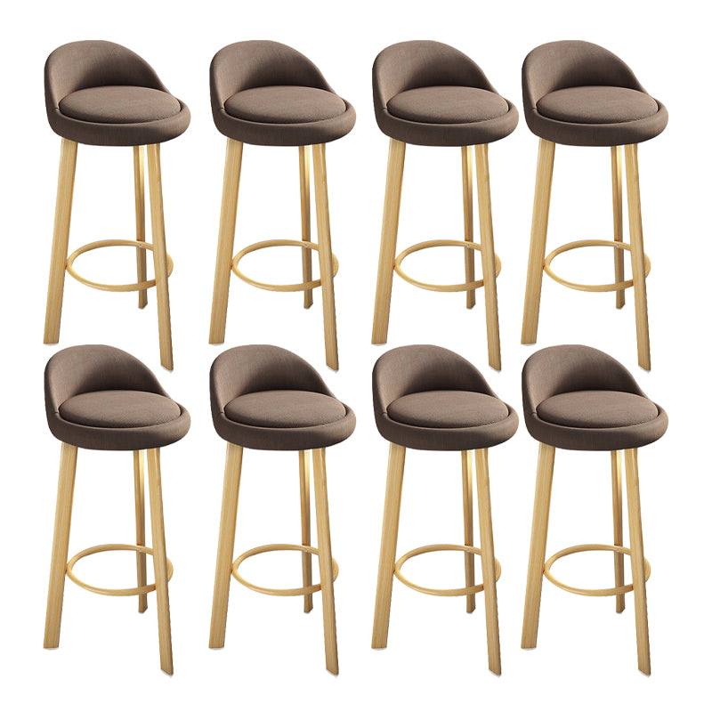 Contemporary Wood Stool Fabric Cushion in Matte Finish for Home