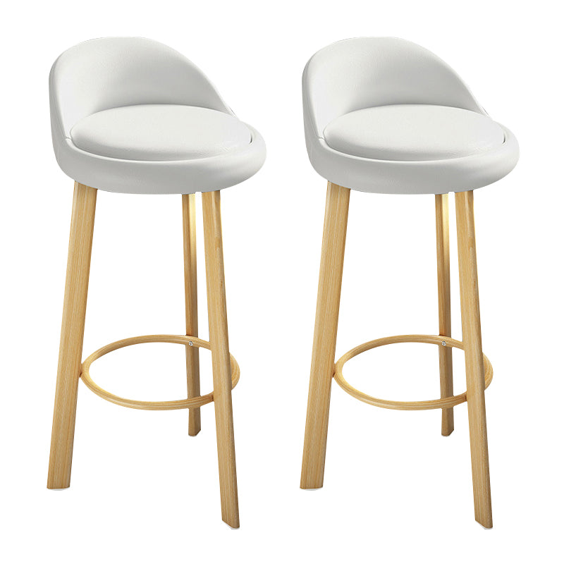 Contemporary Wood Stool Fabric Cushion in Matte Finish for Home