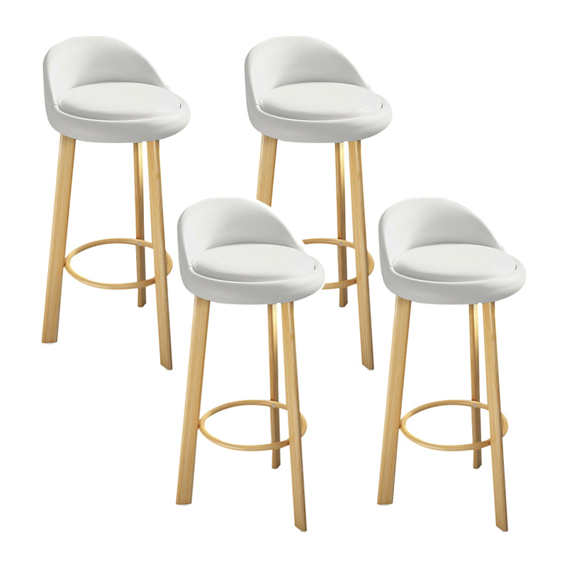 Contemporary Wood Stool Fabric Cushion in Matte Finish for Home