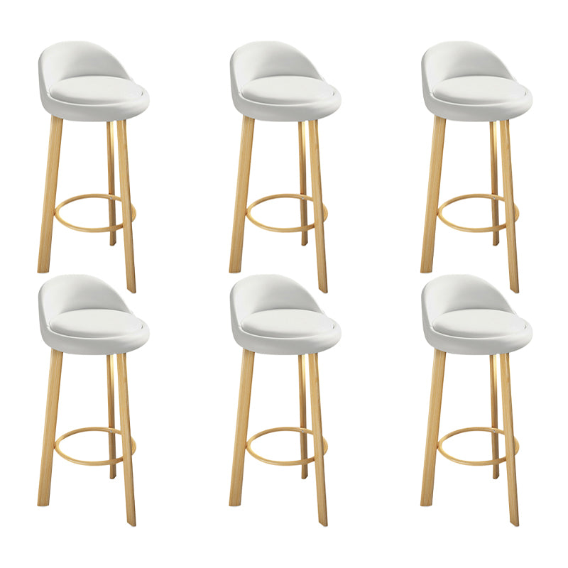 Contemporary Wood Stool Fabric Cushion in Matte Finish for Home