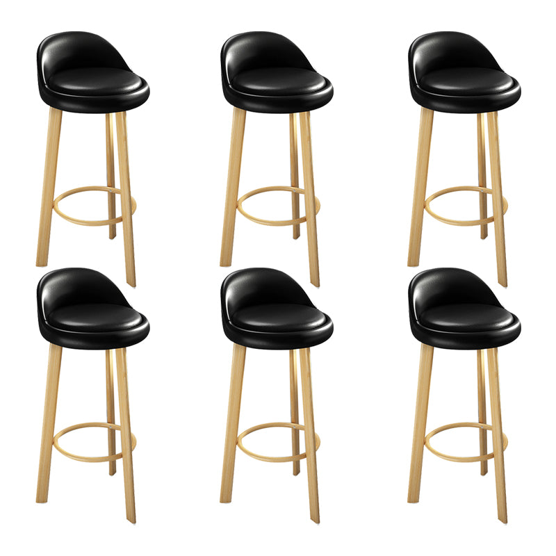 Contemporary Wood Stool Fabric Cushion in Matte Finish for Home