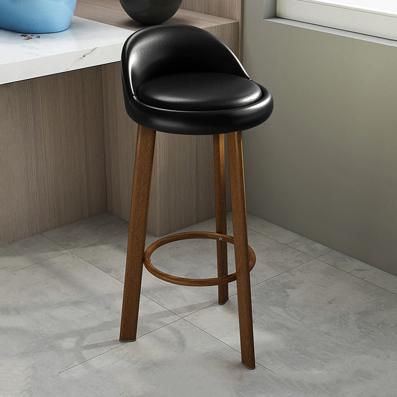 Contemporary Wood Stool Fabric Cushion in Matte Finish for Home