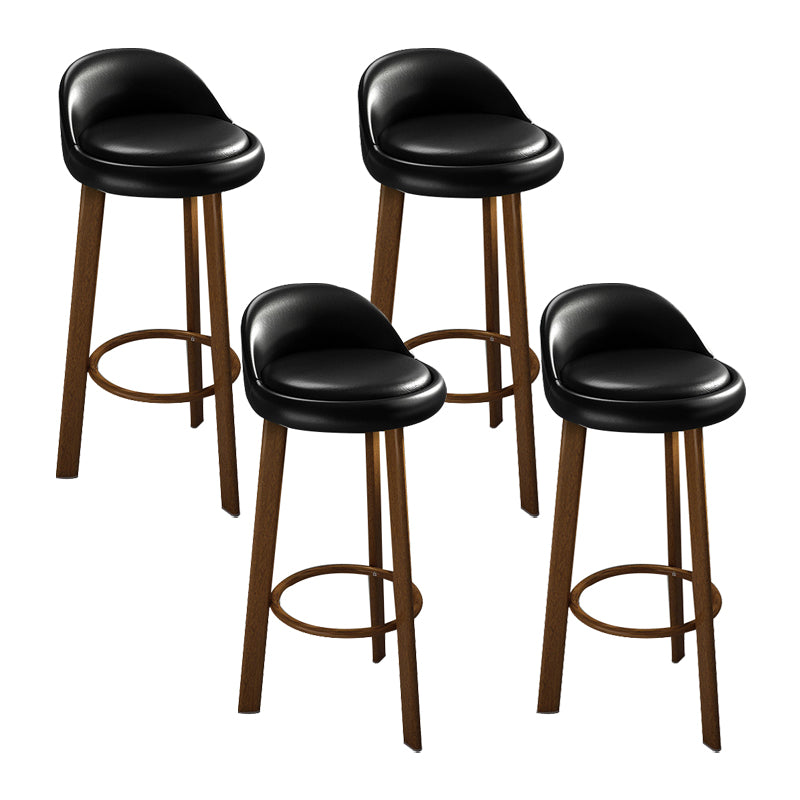 Contemporary Wood Stool Fabric Cushion in Matte Finish for Home