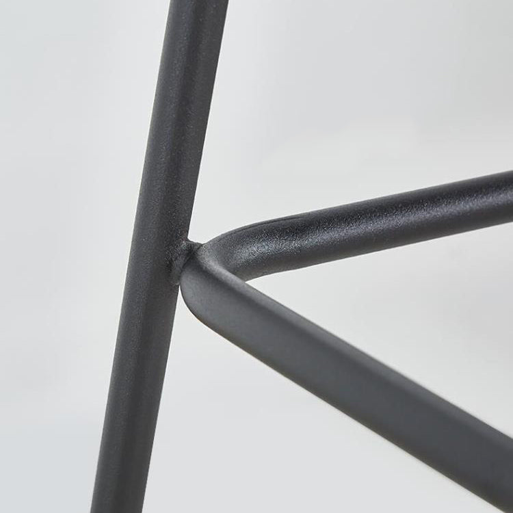 Scandinavian Faux Leather Upholstered Counter Stool with 4 Legs in Matte Finish for Home