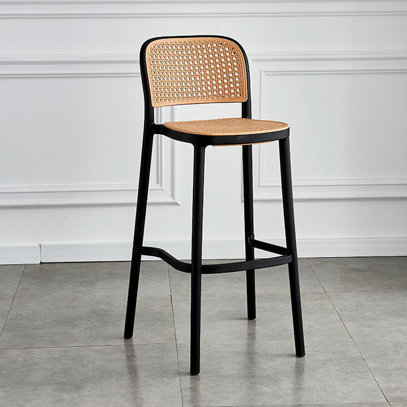 Scandinavian Plastic Counter Stool Plastic Furniture in Matte Finish for Indoor