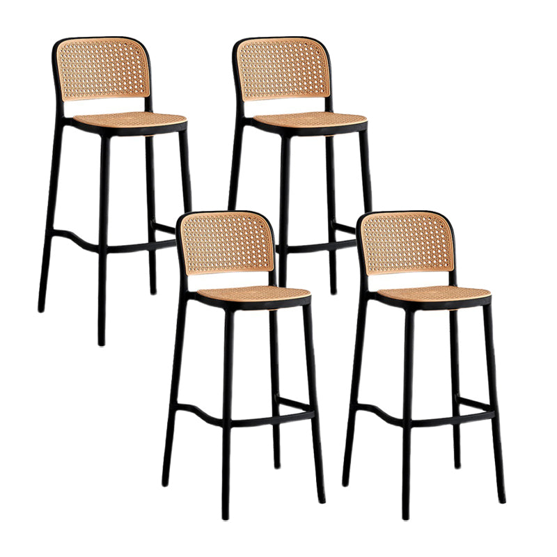 Scandinavian Plastic Counter Stool Plastic Furniture in Matte Finish for Indoor