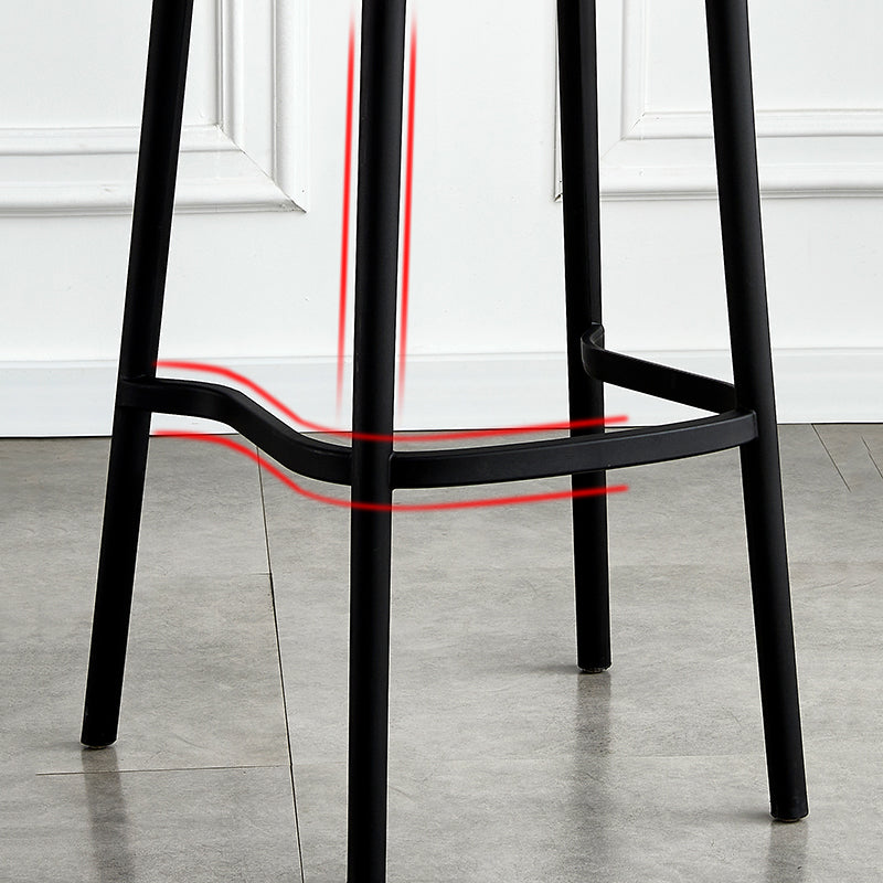 Scandinavian Plastic Counter Stool Plastic Furniture in Matte Finish for Indoor