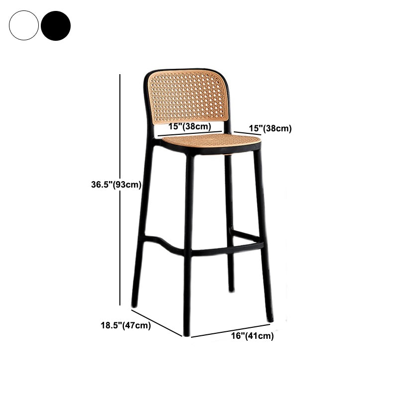 Scandinavian Plastic Counter Stool Plastic Furniture in Matte Finish for Indoor