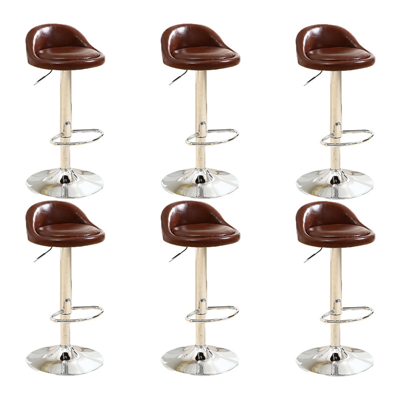 Scandinavian Metal Stool Round Seat Upholstered Counter Stool