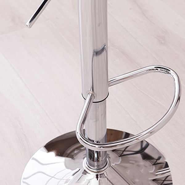 Scandinavian Metal Stool Round Seat Upholstered Counter Stool