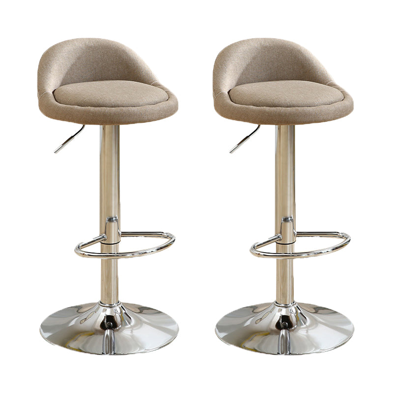 Scandinavian Metal Stool Round Seat Upholstered Counter Stool