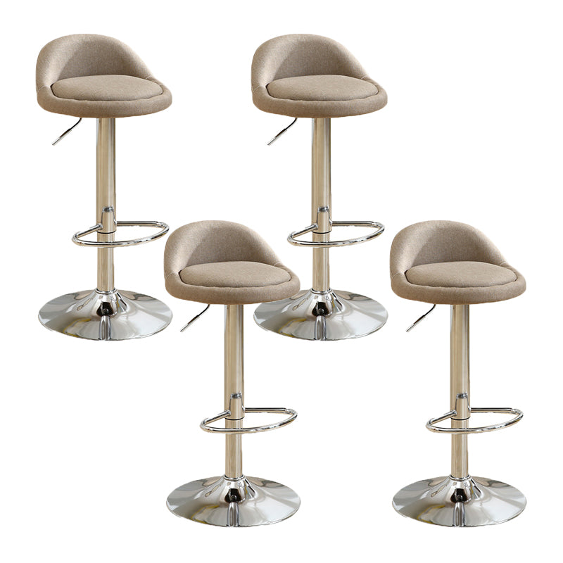 Scandinavian Metal Stool Round Seat Upholstered Counter Stool