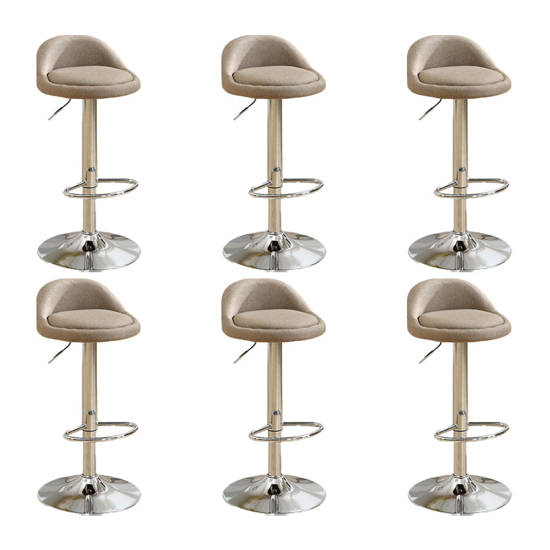 Scandinavian Metal Stool Round Seat Upholstered Counter Stool