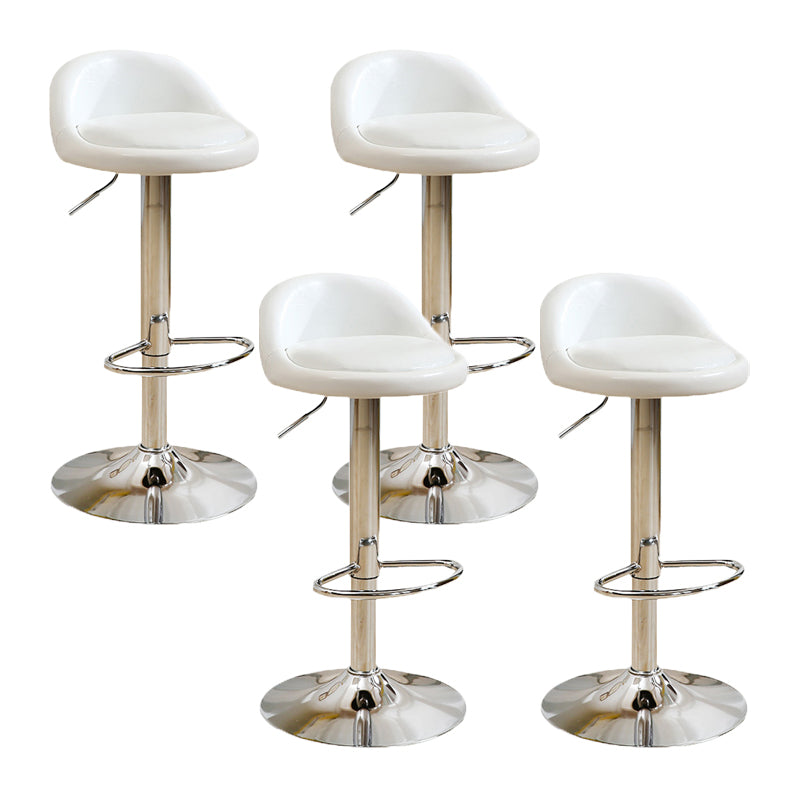 Scandinavian Metal Stool Round Seat Upholstered Counter Stool