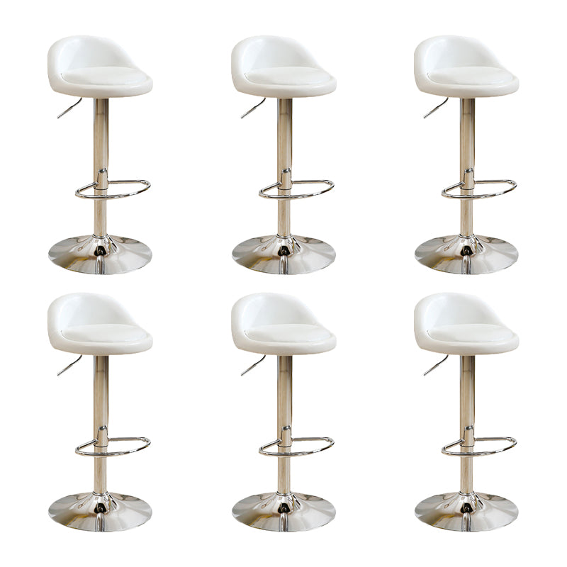 Scandinavian Metal Stool Round Seat Upholstered Counter Stool