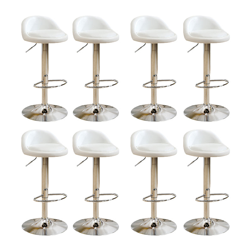 Scandinavian Metal Stool Round Seat Upholstered Counter Stool