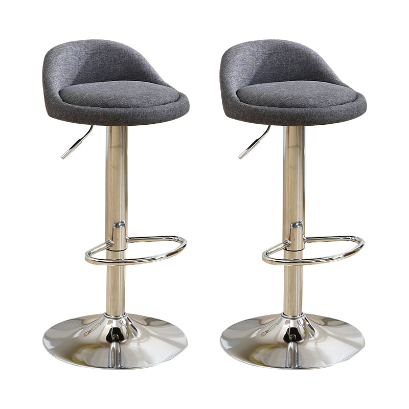 Scandinavian Metal Stool Round Seat Upholstered Counter Stool