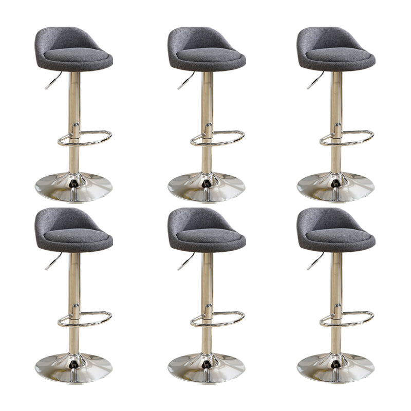 Scandinavian Metal Stool Round Seat Upholstered Counter Stool