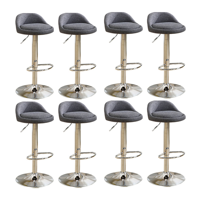 Scandinavian Metal Stool Round Seat Upholstered Counter Stool