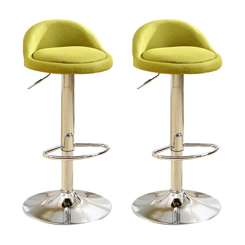 Scandinavian Metal Stool Round Seat Upholstered Counter Stool