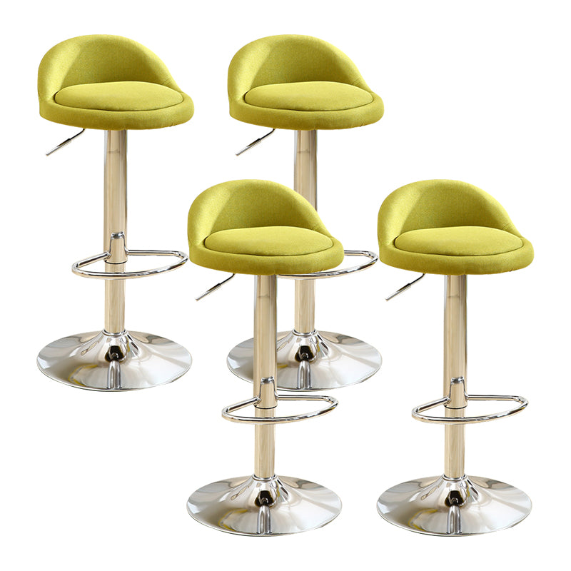 Scandinavian Metal Stool Round Seat Upholstered Counter Stool