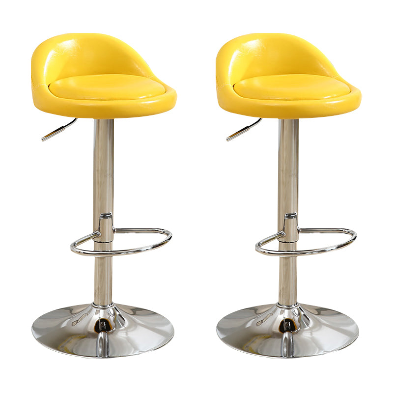 Scandinavian Metal Stool Round Seat Upholstered Counter Stool