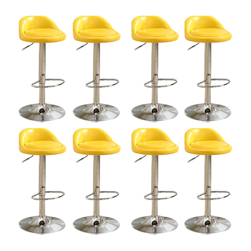 Scandinavian Metal Stool Round Seat Upholstered Counter Stool