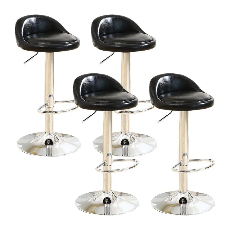 Scandinavian Metal Stool Round Seat Upholstered Counter Stool