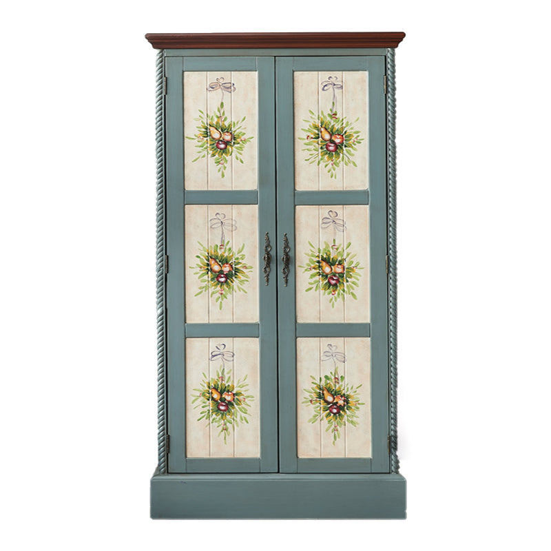 Birch Wardrobe Cabinet Traditional Hinged Wardrobe Armoire for Home