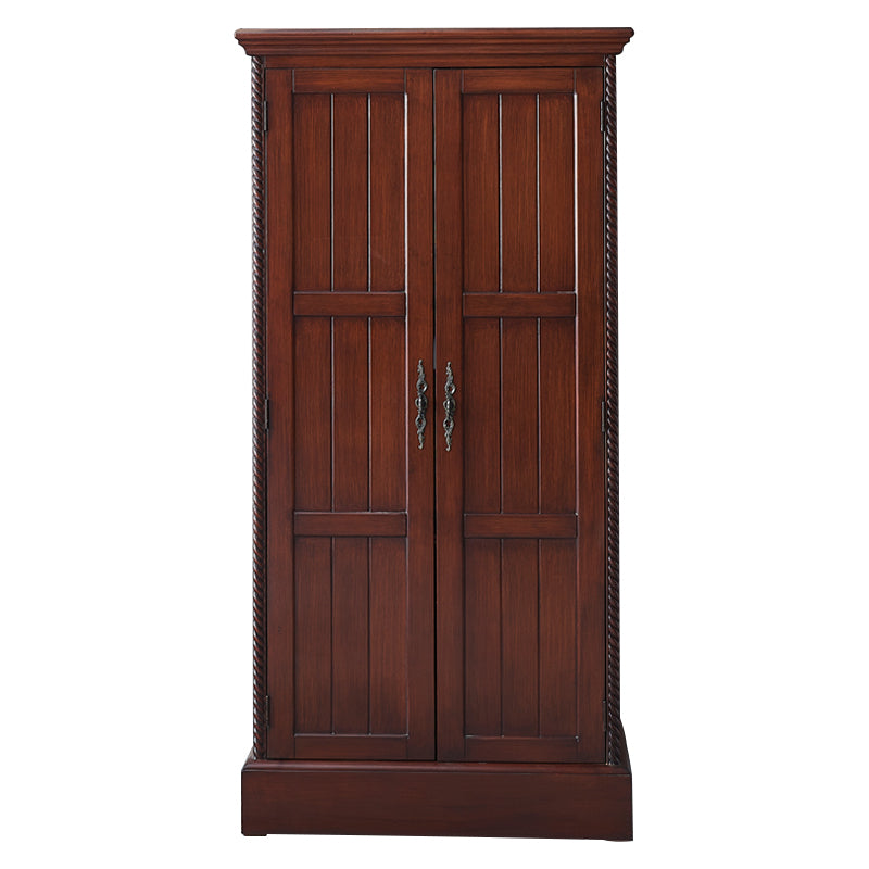 Birch Wardrobe Cabinet Traditional Hinged Wardrobe Armoire for Home
