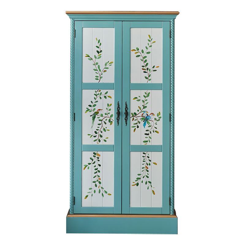 Birch Wardrobe Cabinet Traditional Hinged Wardrobe Armoire for Home