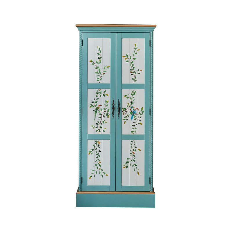 Birch Wardrobe Cabinet Traditional Hinged Wardrobe Armoire for Home