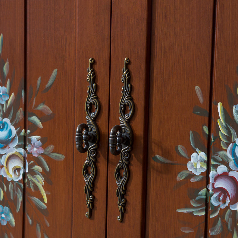 Birch Wardrobe Cabinet Traditional Hinged Wardrobe Armoire for Home