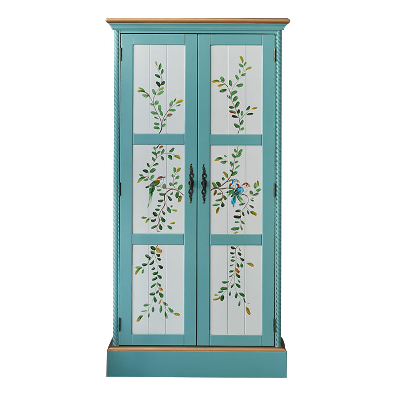 Birch Wardrobe Cabinet Traditional Hinged Wardrobe Armoire for Home