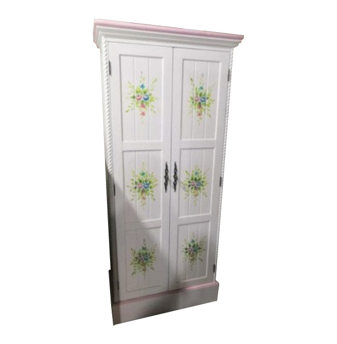 Birch Wardrobe Cabinet Traditional Hinged Wardrobe Armoire for Home