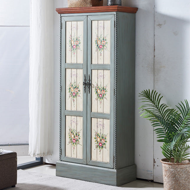 Birch Wardrobe Cabinet Traditional Hinged Wardrobe Armoire for Home