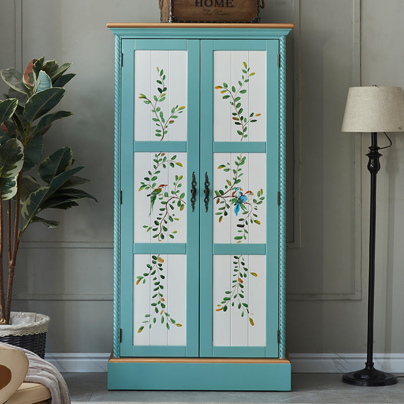 Birch Wardrobe Cabinet Traditional Hinged Wardrobe Armoire for Home