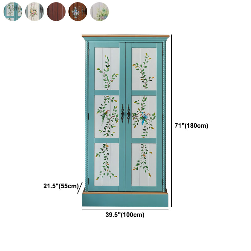 Birch Wardrobe Cabinet Traditional Hinged Wardrobe Armoire for Home