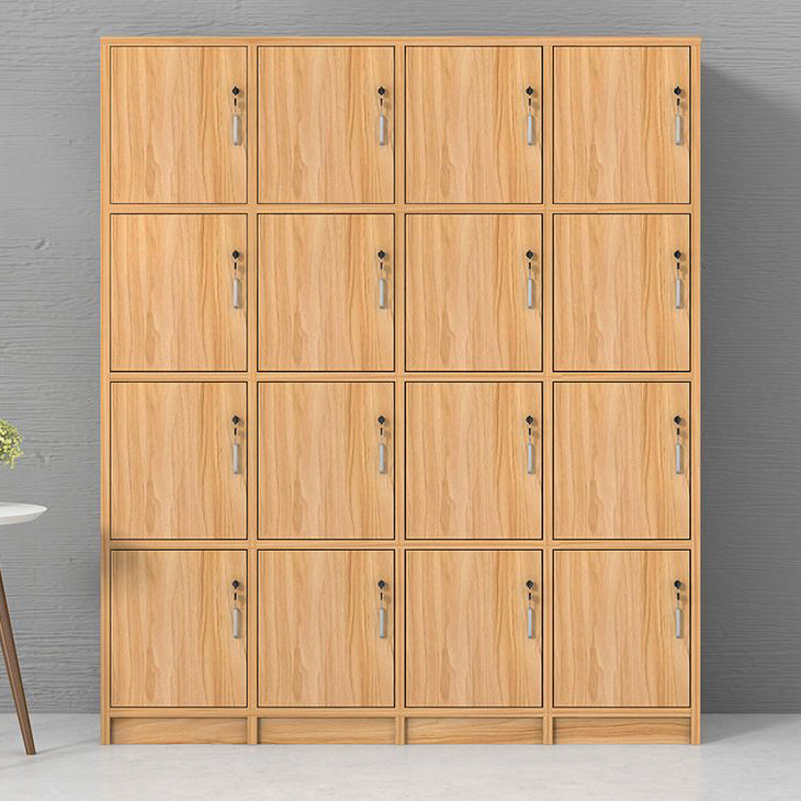 Light Wood Finish Contemporary Storage Cabinet Engineered Wood Indoor Cabinet