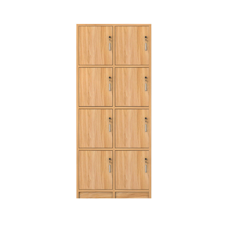 Light Wood Finish Contemporary Storage Cabinet Engineered Wood Indoor Cabinet