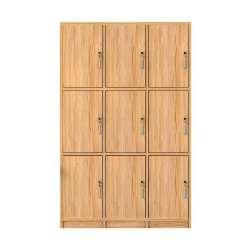 Light Wood Finish Contemporary Storage Cabinet Engineered Wood Indoor Cabinet