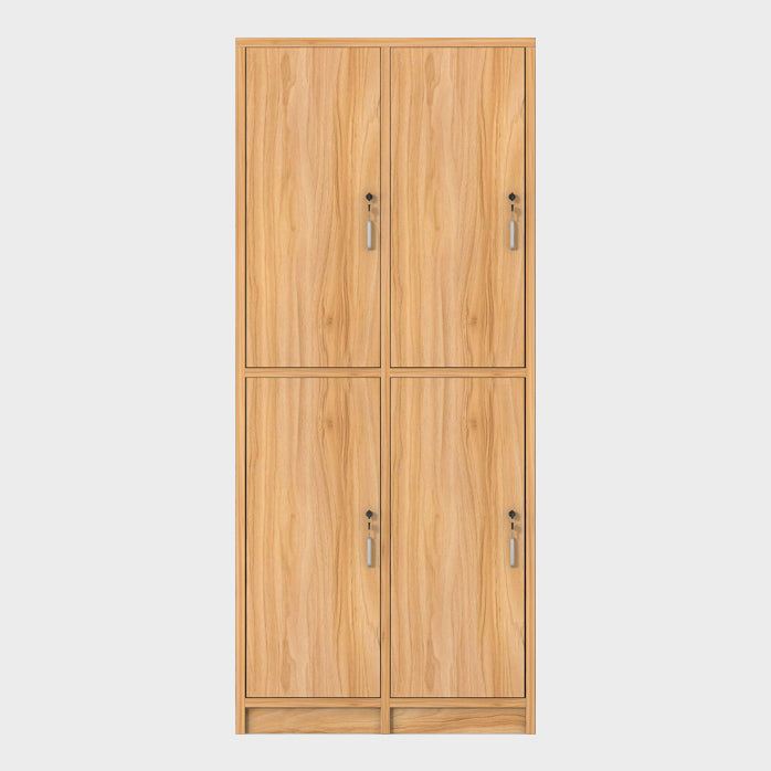Light Wood Finish Contemporary Storage Cabinet Engineered Wood Indoor Cabinet