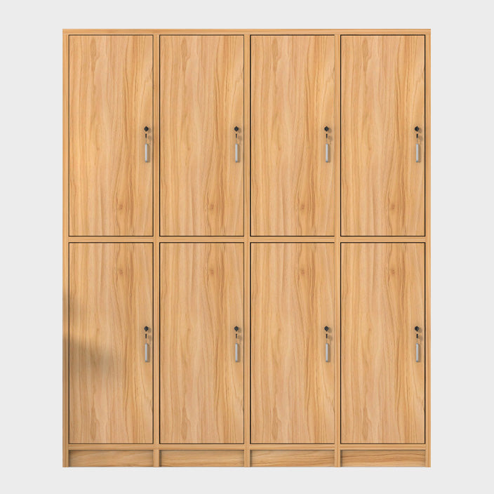 Light Wood Finish Contemporary Storage Cabinet Engineered Wood Indoor Cabinet