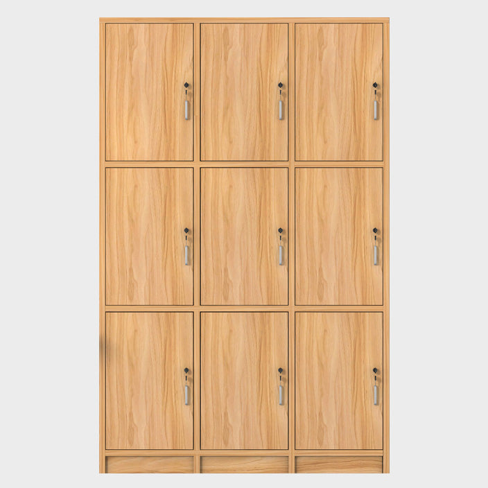 Light Wood Finish Contemporary Storage Cabinet Engineered Wood Indoor Cabinet