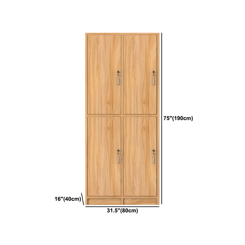 Light Wood Finish Contemporary Storage Cabinet Engineered Wood Indoor Cabinet