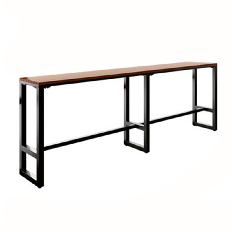 Modern Style Bar Table Set 1/2/5 Pieces Rectangle Bar Table with High Stools