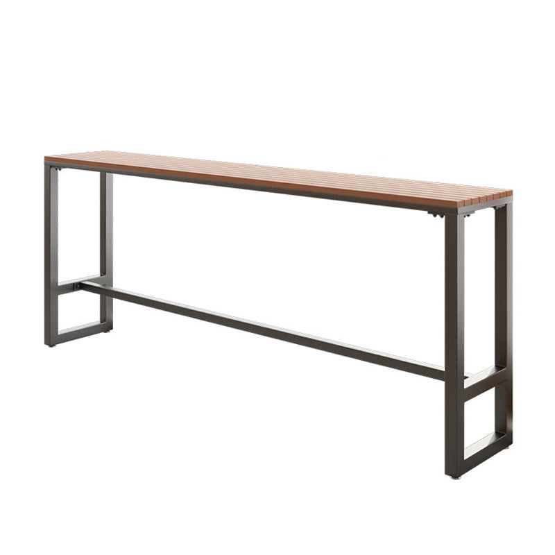 Modern Style Bar Table Set 1/2/5 Pieces Rectangle Bar Table with High Stools